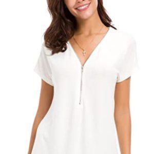Women's loose fit pull short sleeve Tunic Shirt